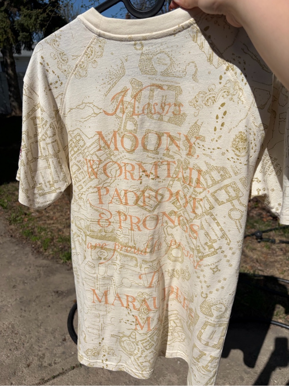 Harry Potter UV-reactive Marauder’s Map T-shirt